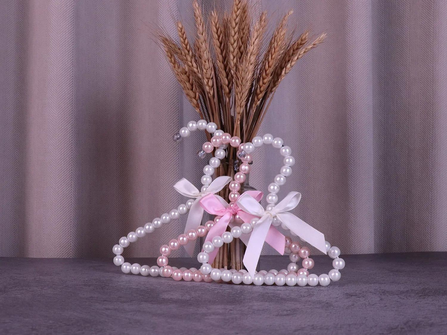 Elegant pearl beaded pet hanger for boutiques
