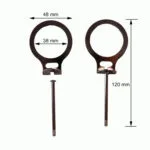 Anti Theft Hook Wooden Hangers With Security Loop Ring – Image 3