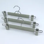 Cintres en velours pour pantalons et jupes avec clips (commande en gros)