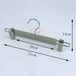 Custom Velvet Pants & Skirt Hangers with Clips (Bulk Order) - Image 2
