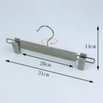 Custom Velvet Pants & Skirt Hangers with Clips (Bulk Order) – Image 2