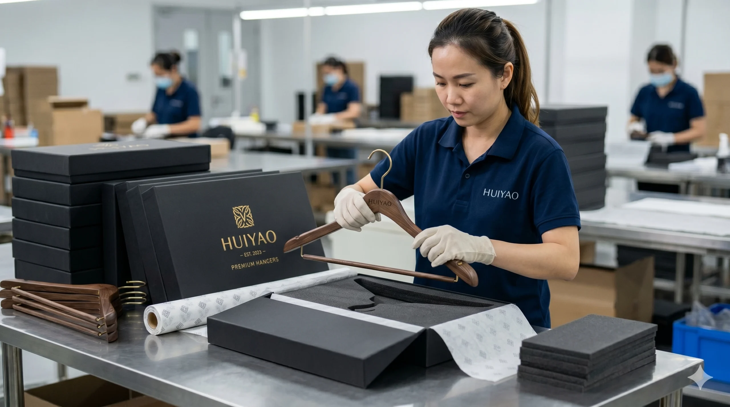 Custom brand packaging and strict QC for premium ODM clothes hangers