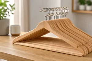 Wood clothes hangers wholesale bulk hardwood hangers for retail hotels and closets with custom finishes and volume pricing