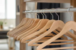 Wood clothes hangers in bulk durable non slip hardwood hangers for closets with smooth finish and strong support