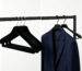 velvet vs plastic hangers - black velvet flocked hangers compared with black plastic wide shoulder hangers
